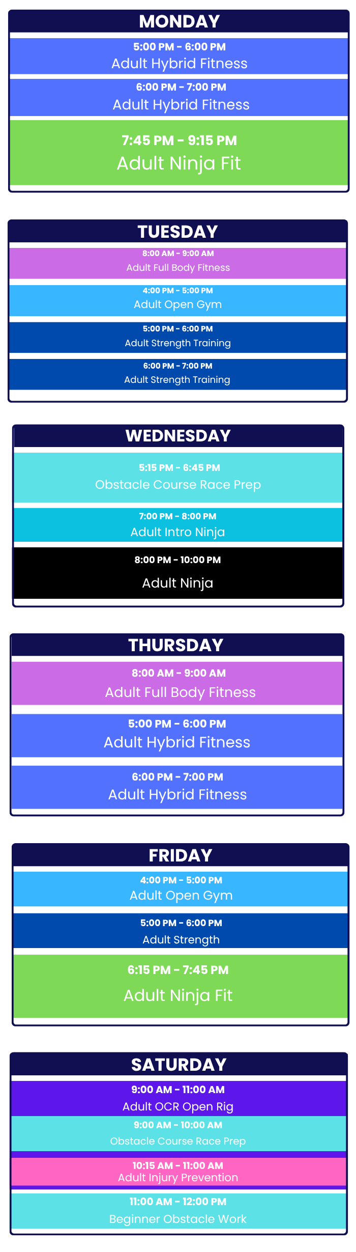 A calendar shows the days of the week from monday to saturday