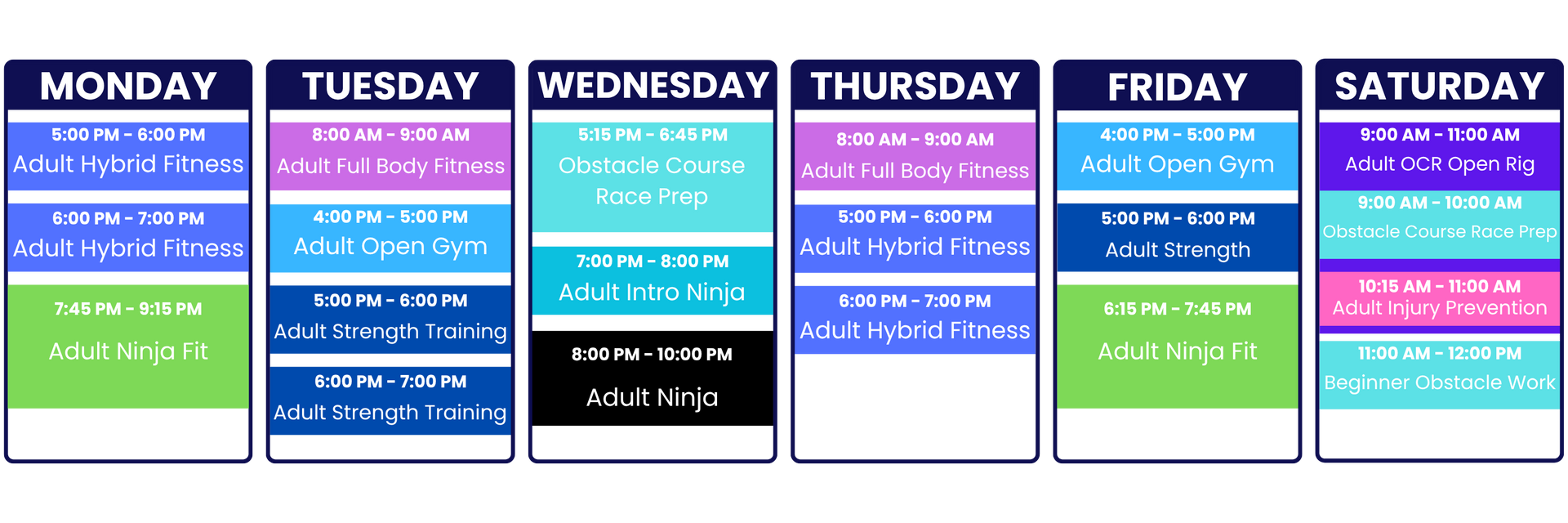A calendar showing the days of the week including monday tuesday wednesday thursday friday and saturday