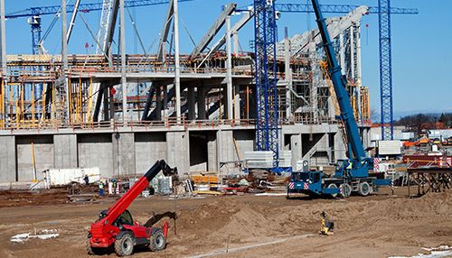 crane on a commercial project in Asheboro