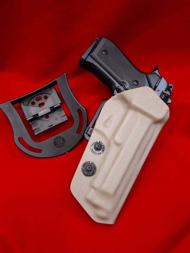 Fondina per pistola in pelle con lavorazione calibro 22 Hulara 22 .38 .44 .45 .357 .358 Calibro autentico fatto a mano con utensili 