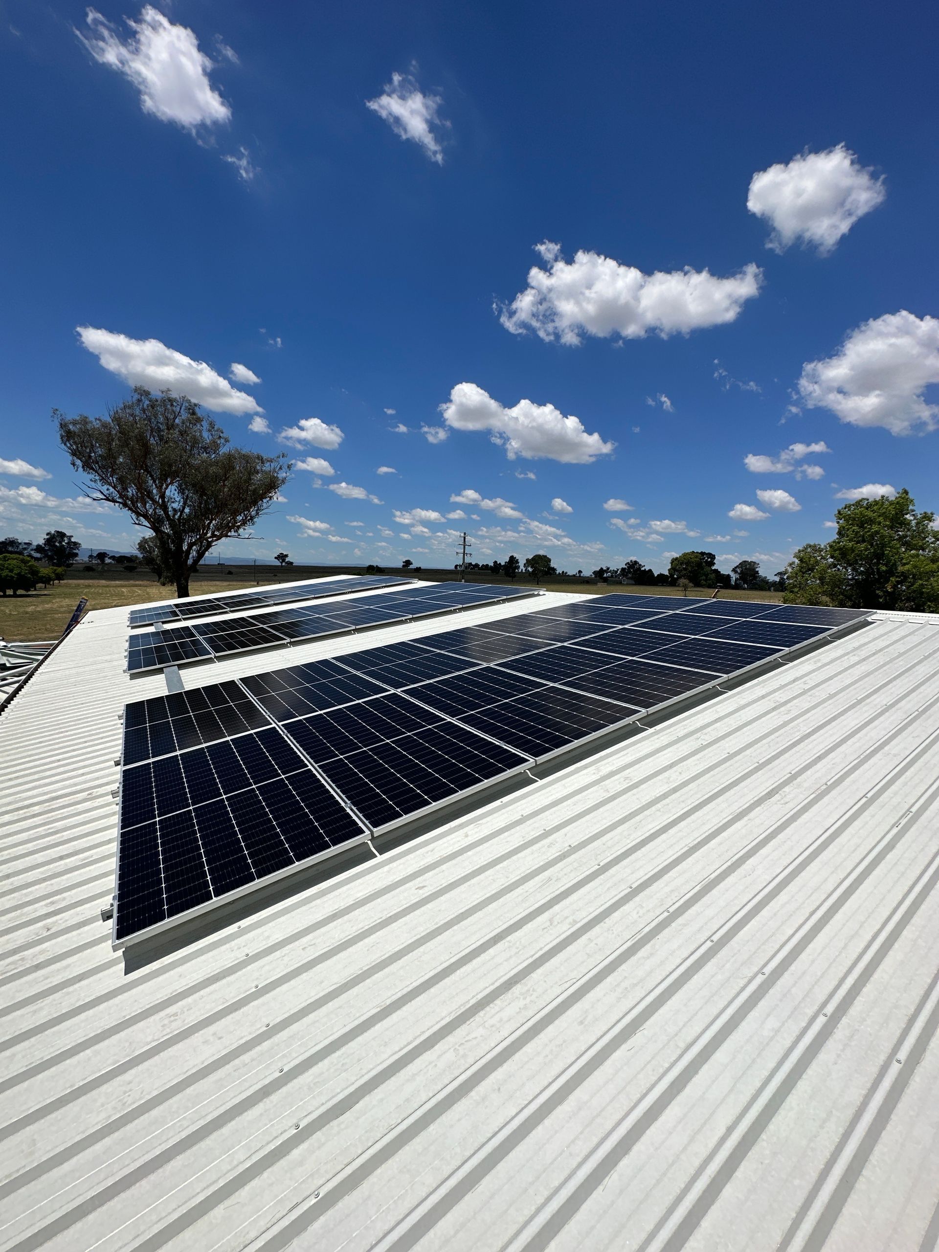 Roof With Solar Panels On It — Experienced Solar Installers in Tamworth