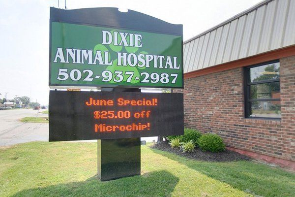 Sign Board of Dixie Animal Hospital — Louisville, KY — Dixie Animal Hospital