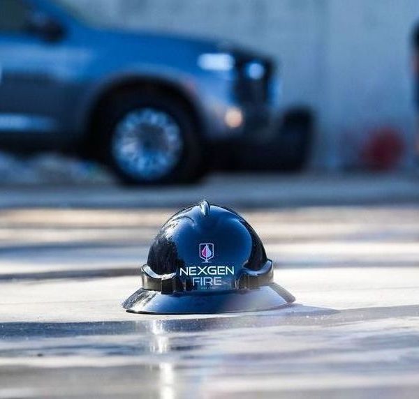 NexGen Fire Helmet on Floor