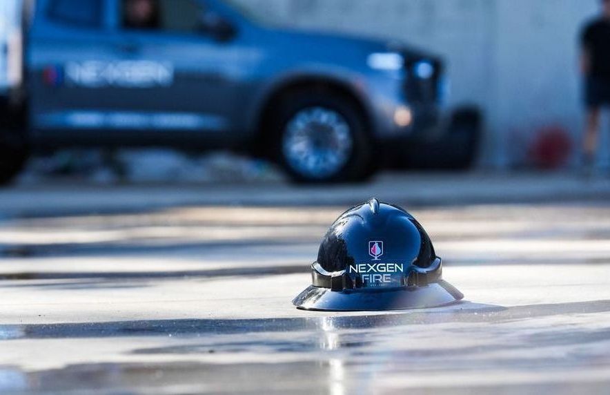 NexGen Fire Helmet on Floor