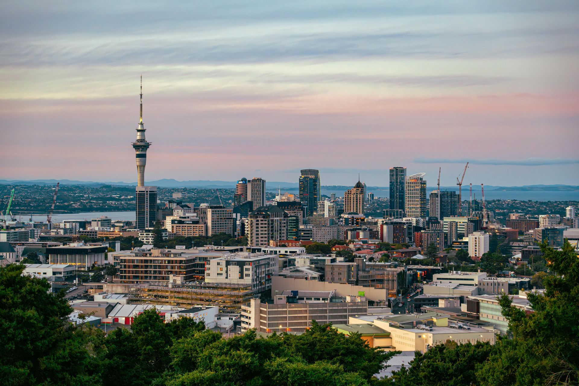 Auckland city skyline in New Zealand, representing work opportunities across the country