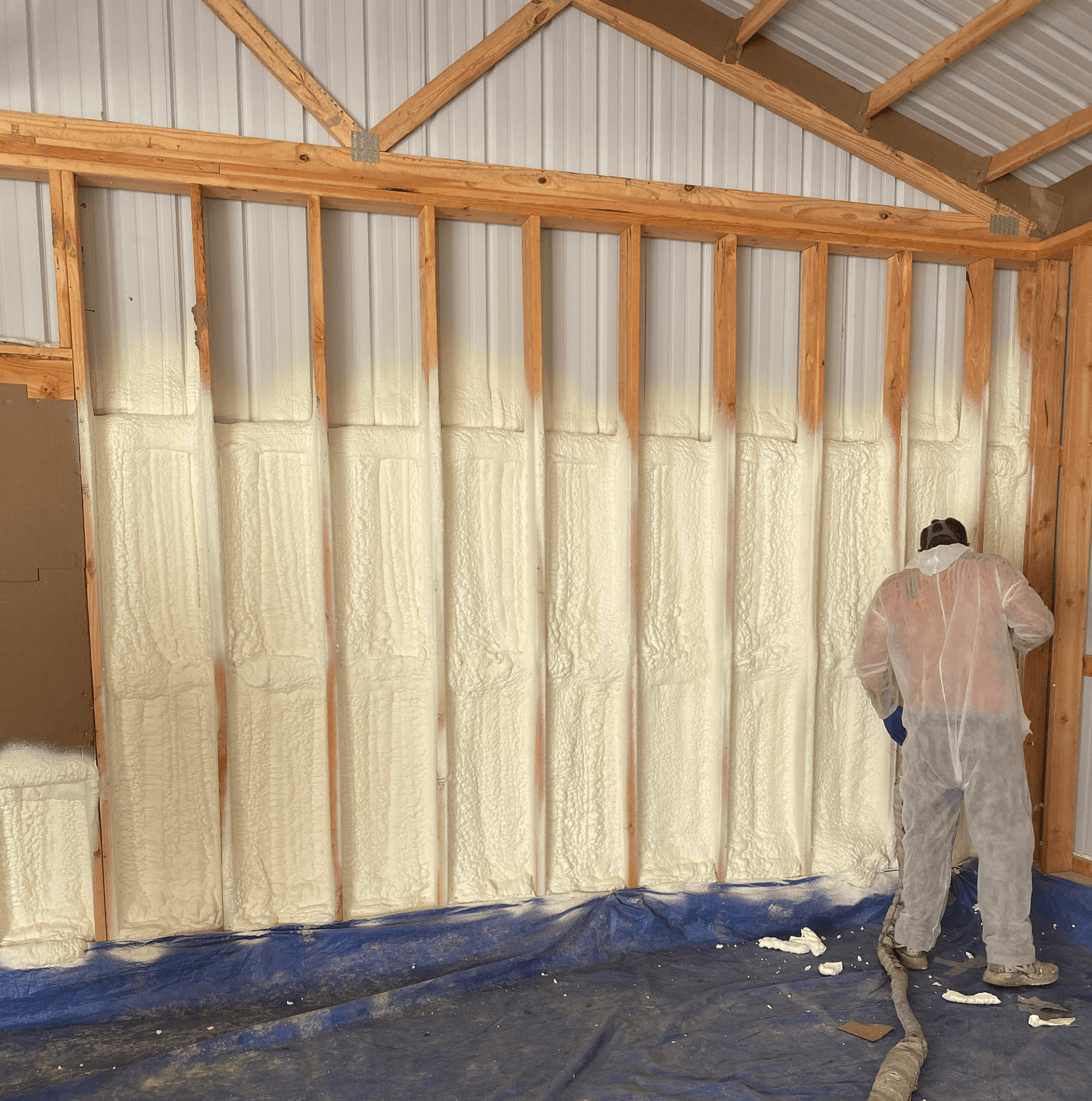 DK Spray Foam & Insulation Contractors Install Spray Foam Insulation in Walls in Mexico, MO.
