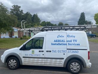 Aerial repairs - Sudbury, Suffolk - Colin Risley Aerial and TV Installation Services - Van Van