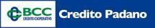 Logo della BCC Credito Padano su sfondo blu. Il logo presenta i colori verde e blu scuro.