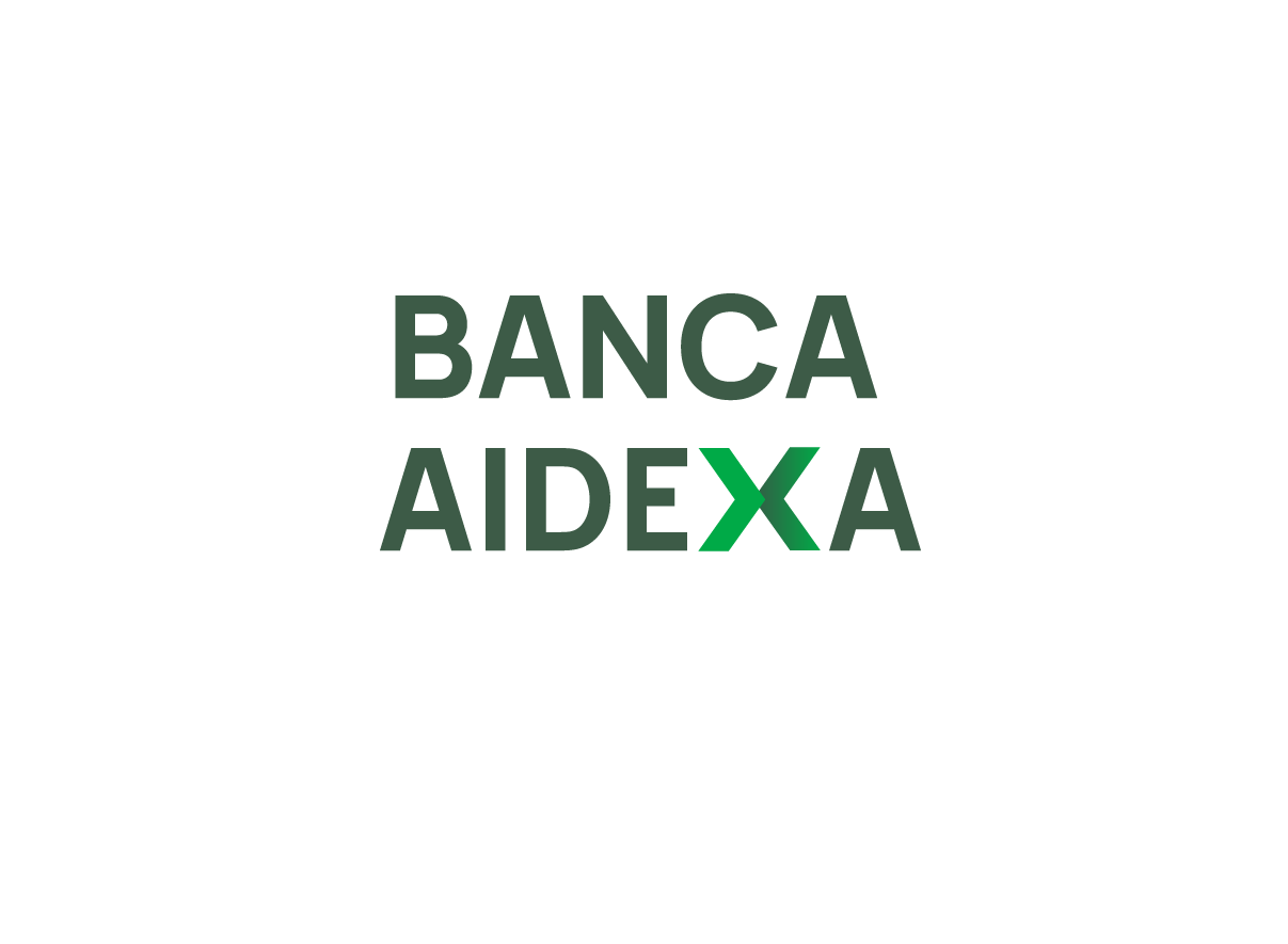 Logo di Banca Aidexa in verde scuro su sfondo bianco. La