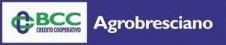 Logo della BCC Agrobresciano, caratterizzato dal logo verde e dallo sfondo blu scuro con testo bianco.