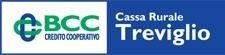 Logo of BCC Credito Cooperativo Cassa Rurale Treviglio; blue, green, and white.