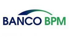 Logo Banco BPM: testo blu e verde con un arco curvo sopra.