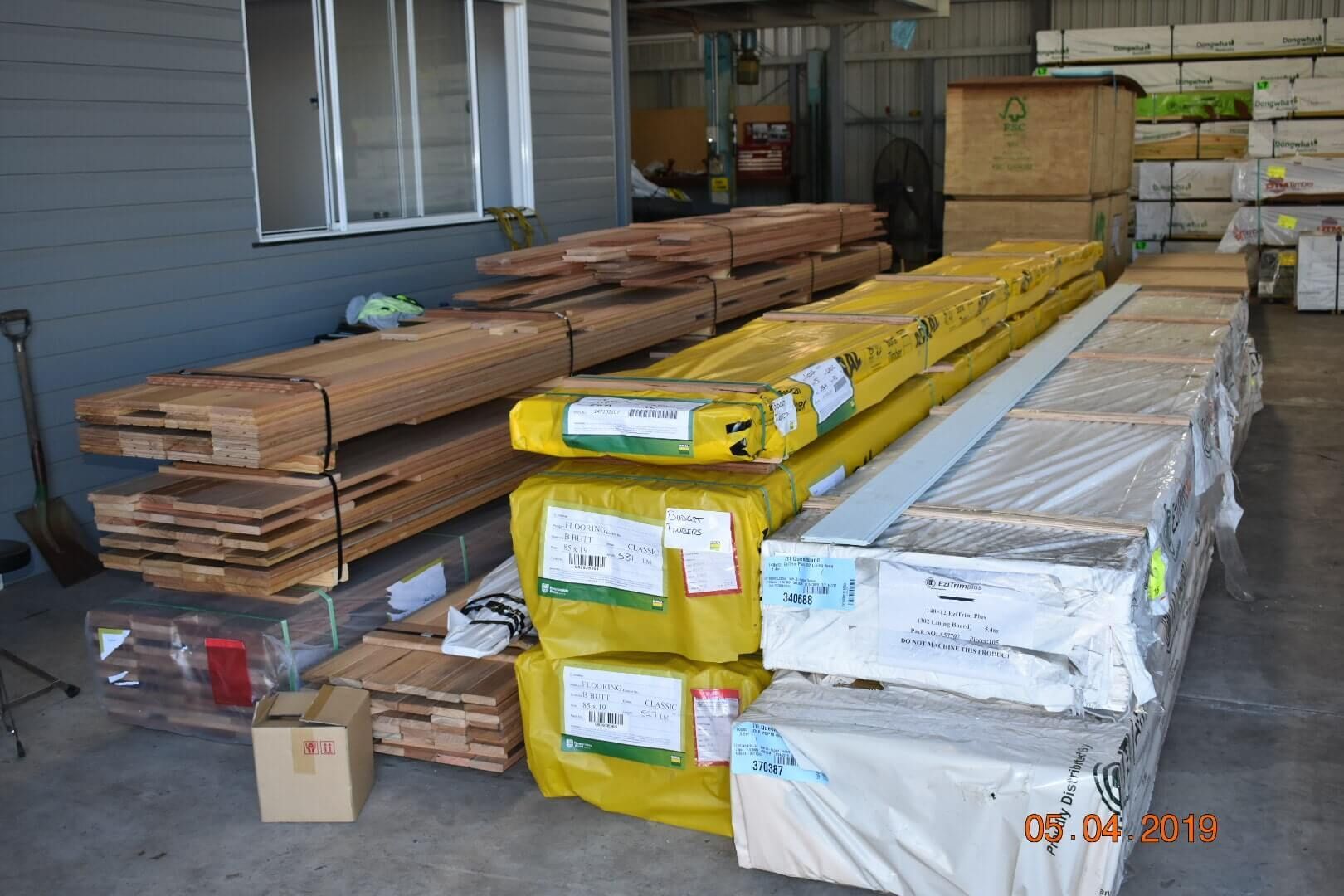 A Warehouse Filled with Lots of Wood and Boxes — Budget Timbers in North Lismore, NSW