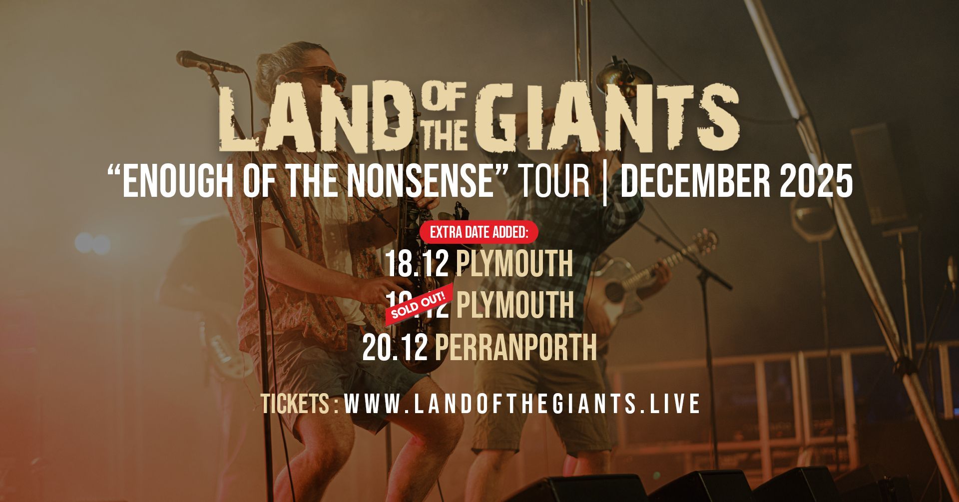 ON SALE NOW! Autumn 2025 Tour