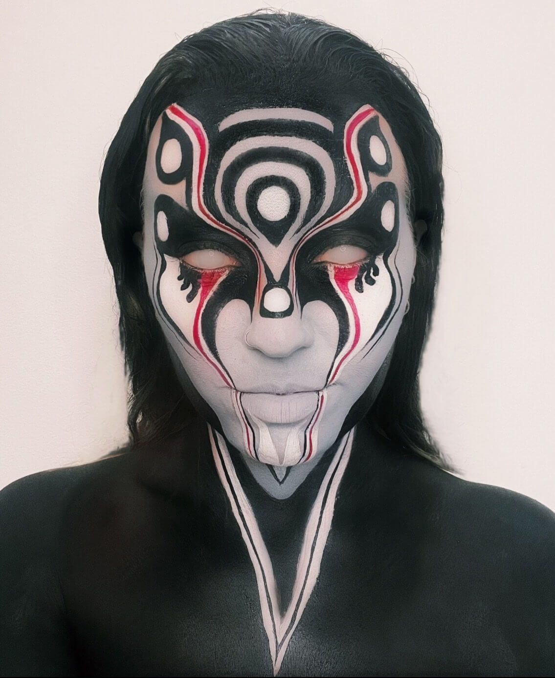 Creative Black, White And Red Makeup — Hair And Makeup Artist - Phoebe Lowenna