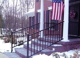 Rail Fencing — Ralings in a Stair in Dansville, MI