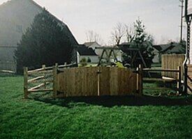 Split Rail Fence — Fence with a Wood Gate in Dansville, MI
