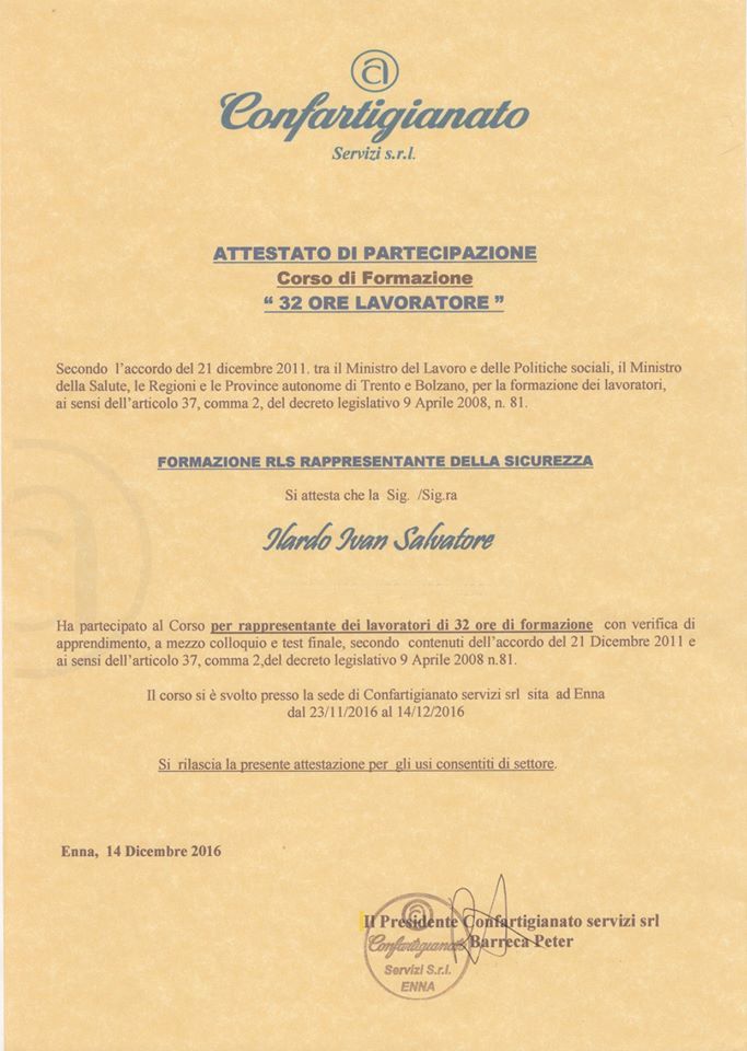 personale certificato