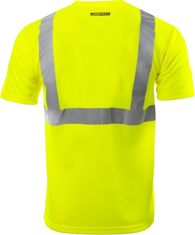 High Visibility Short Sleeve Safety Shirts with pocket and pocket logo