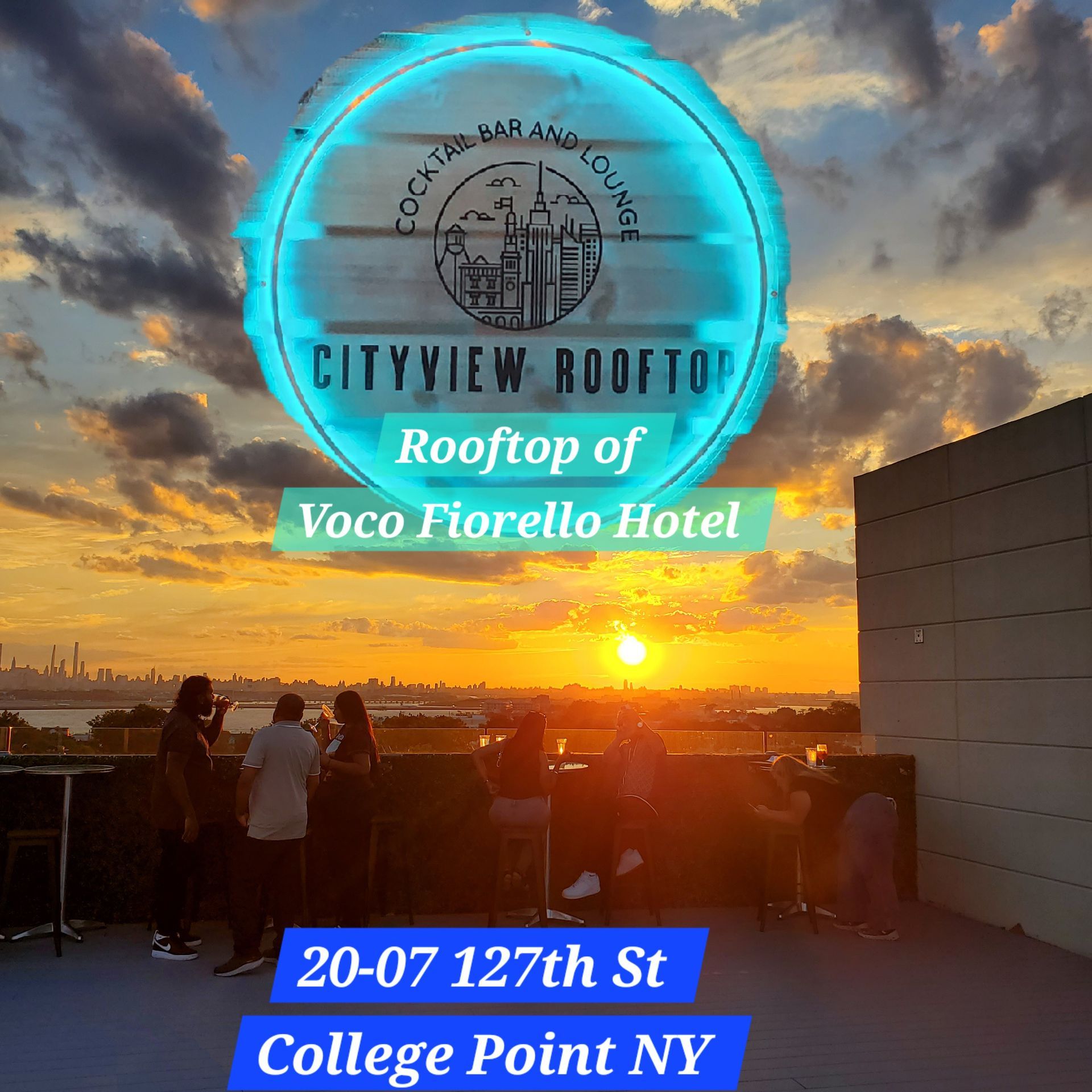 A poster for the cityview rooftop of voco fiorello hotel