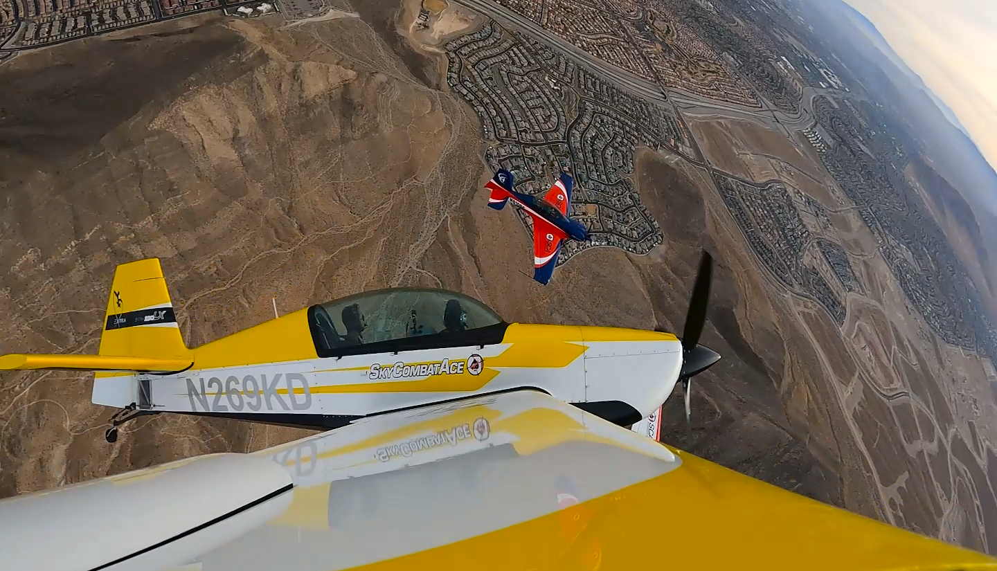 Dogfighting over the desert in Las Vegas