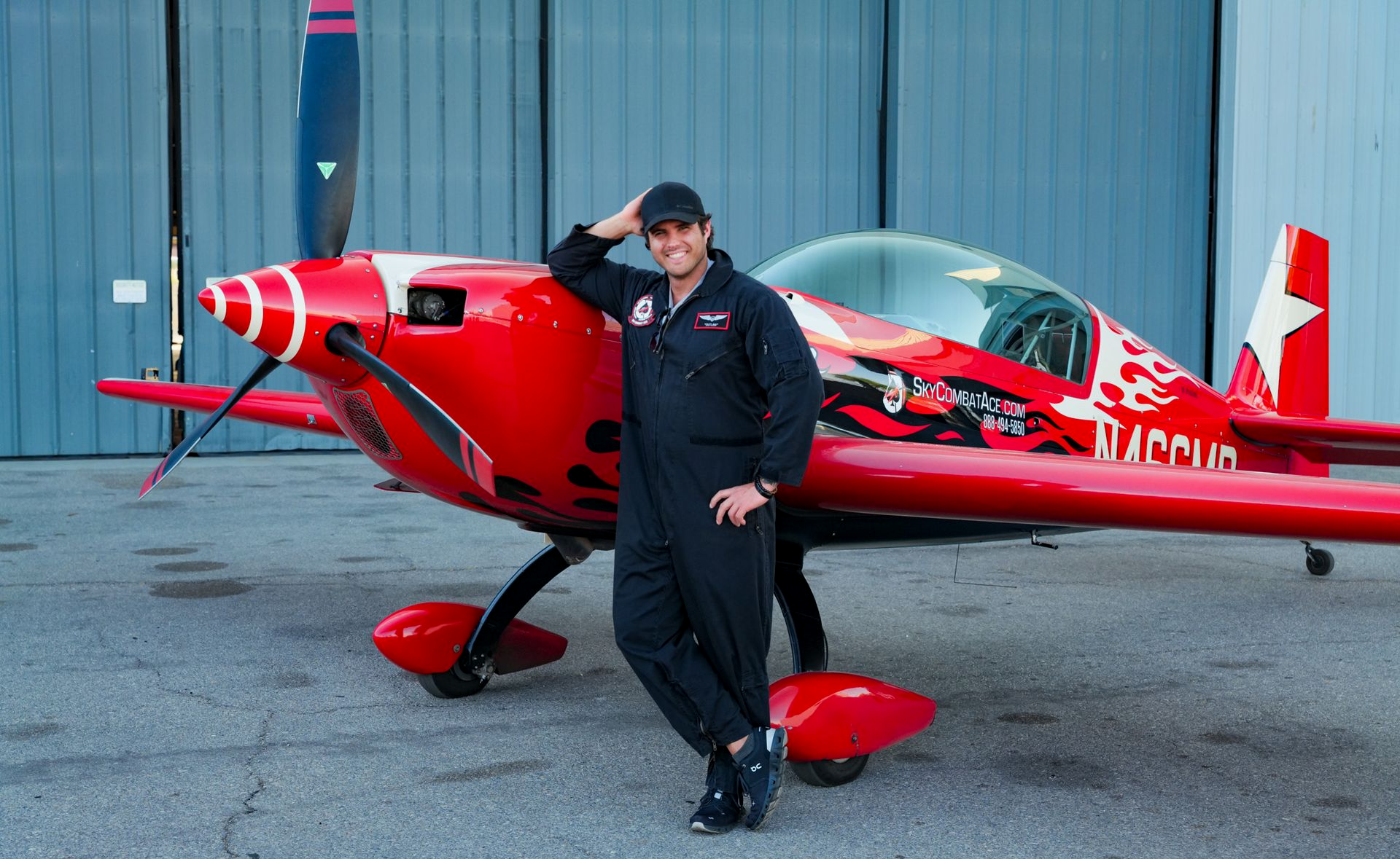 Passenger preparing to fly at Sky Combat Ace in Las Vegas