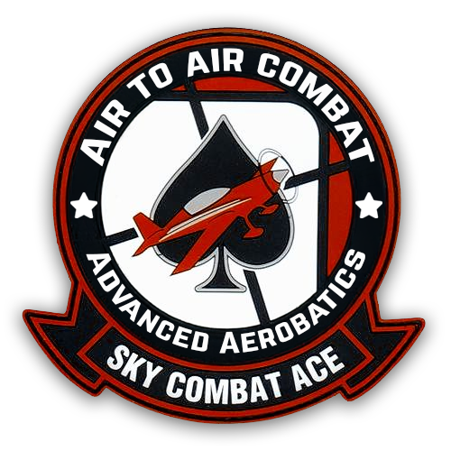 A logo for air to air combat advanced aerobatics sky combat ace