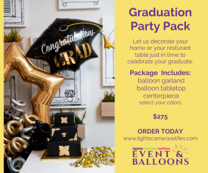 Graduation balloon party package
