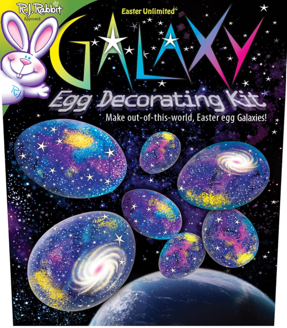 Box of Galaxy multi color egg dye.