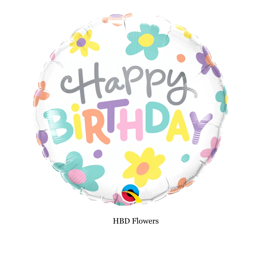 Happy Birthday flower balloons