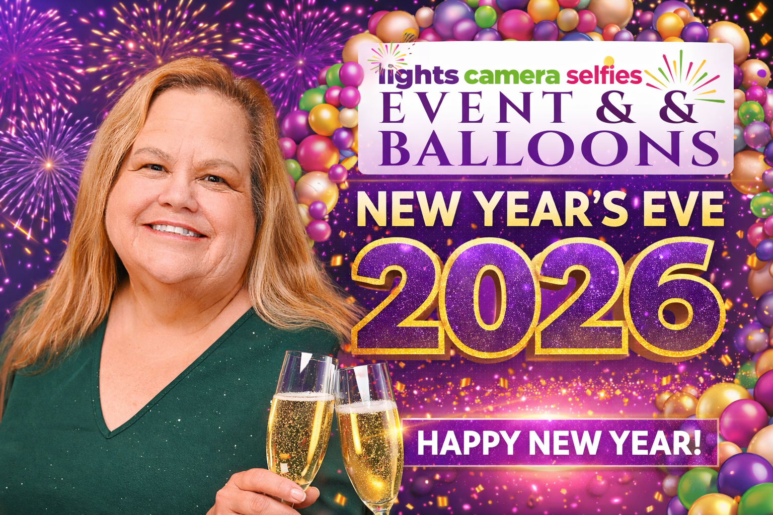 Lenor Ryan toasting in the new year