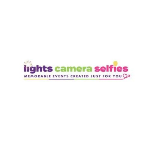 Lights Camera Selfies balloons photobooth