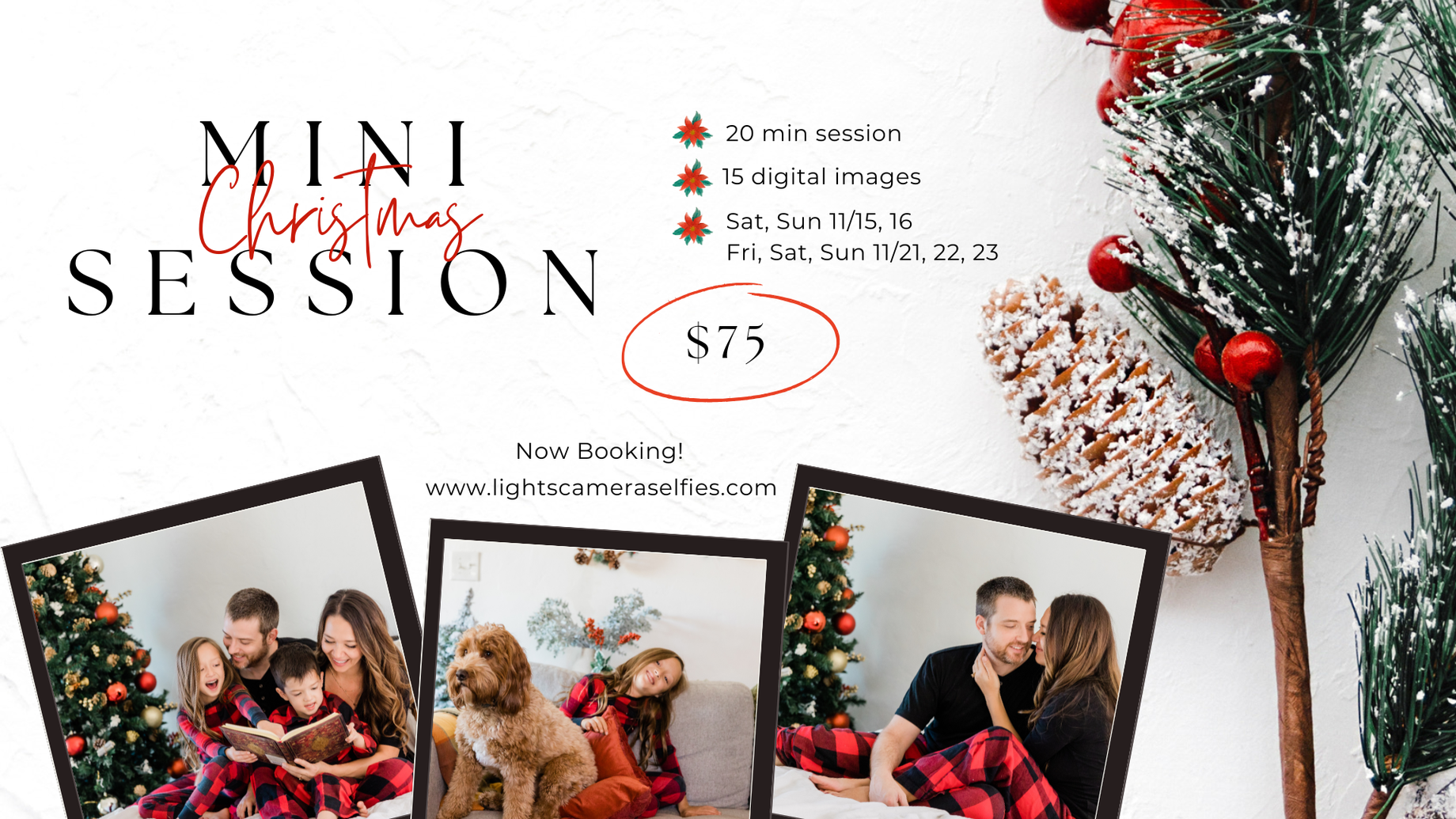 Christmas photos for a mini session