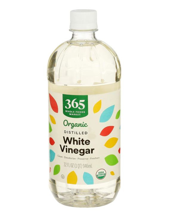 A bottle of white vinegar from Fresh Market