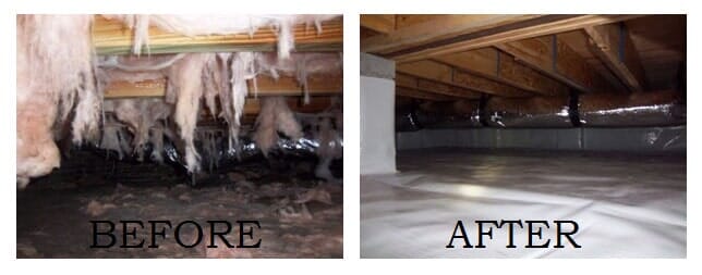 Before and After Moisture Control— Little River, SC — Strand Termite & Pest Control Company