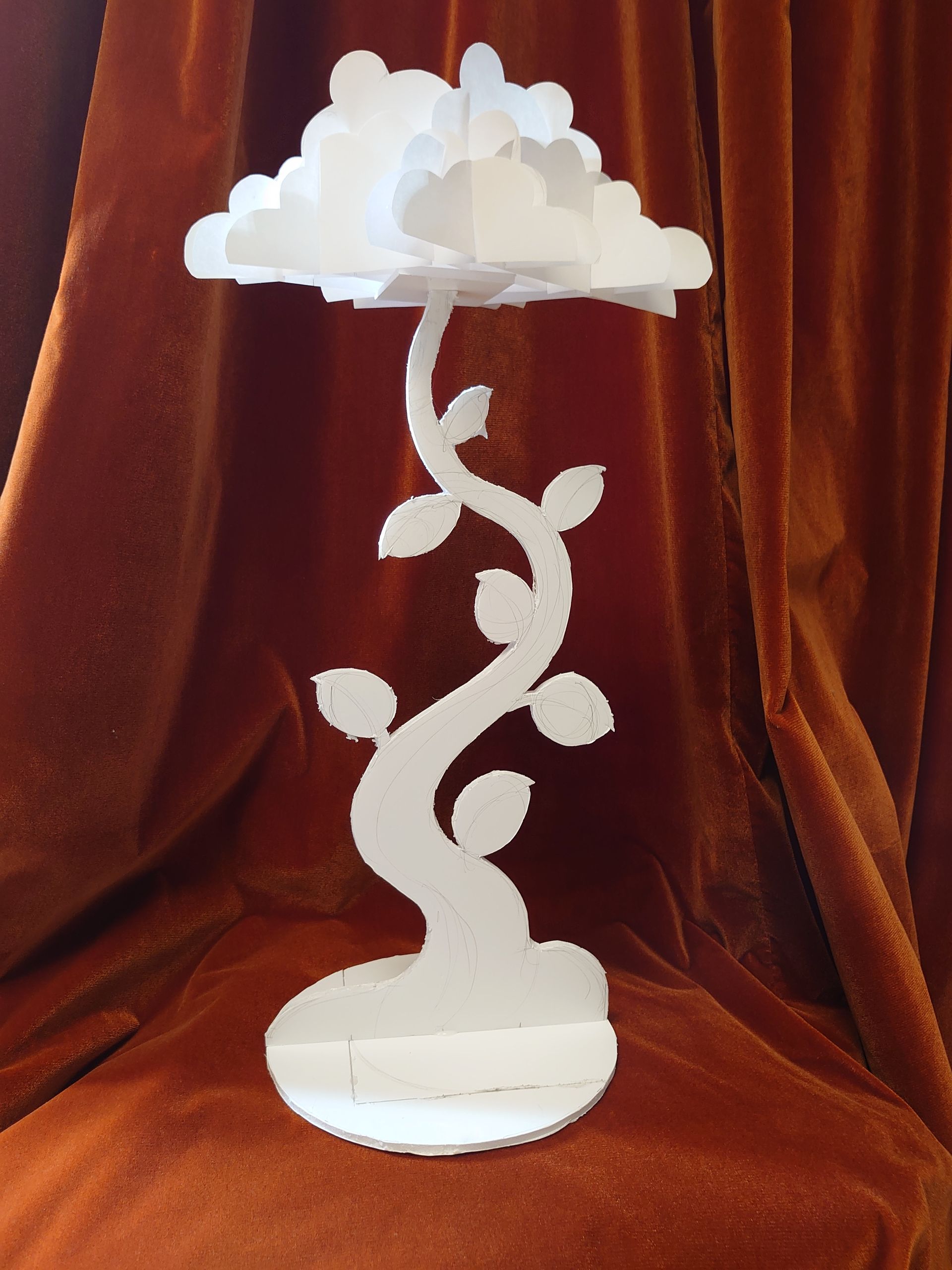 Full size mock-up of beanstalk light concept.