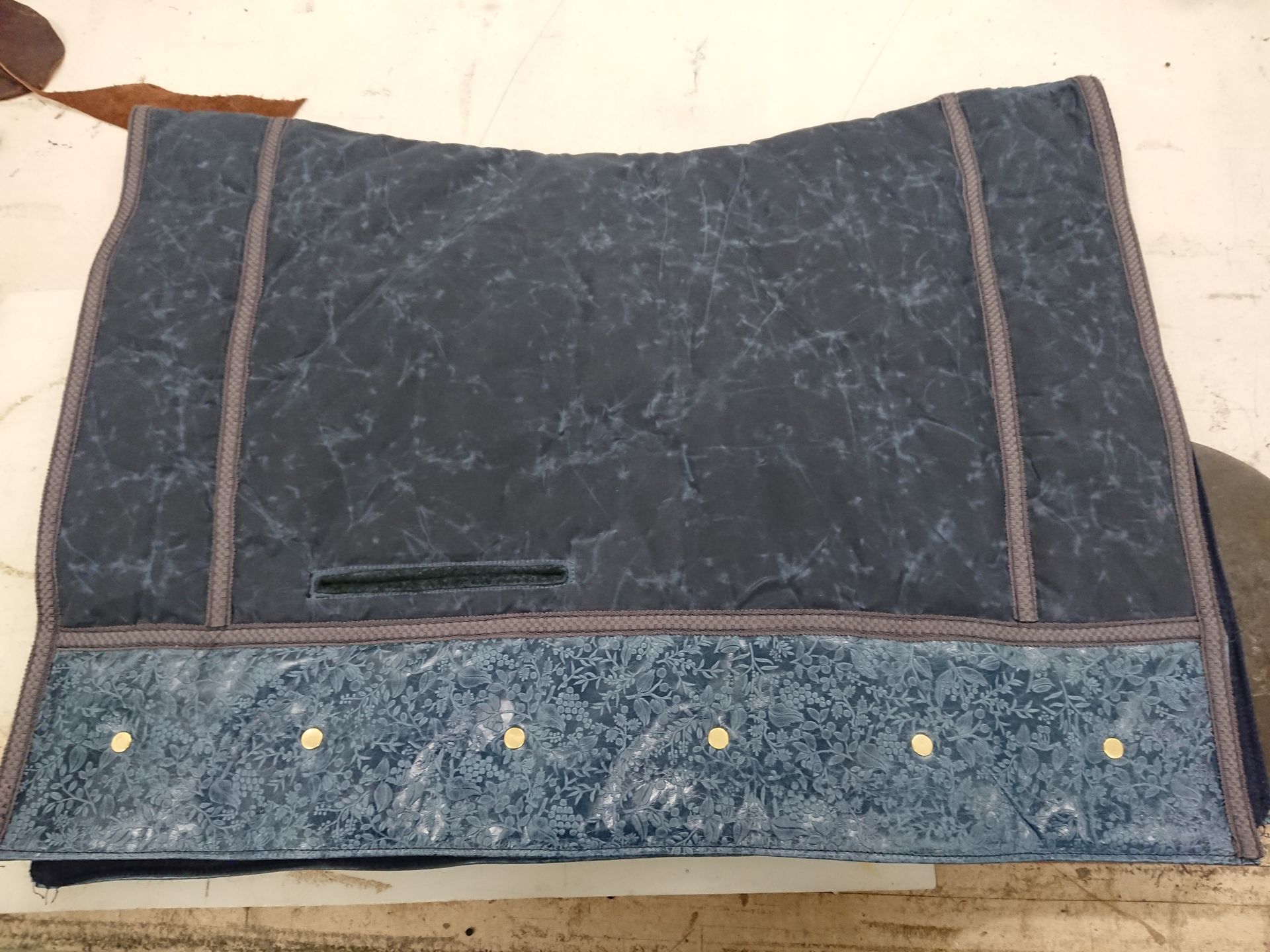 Aleather, decorated horse blanket. For 