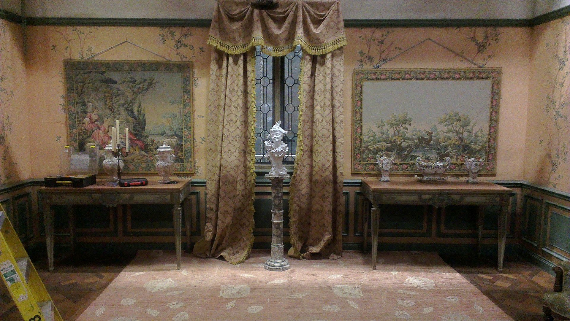 Louie XIV style pelmet. consisting of swags joined side to side. Made for