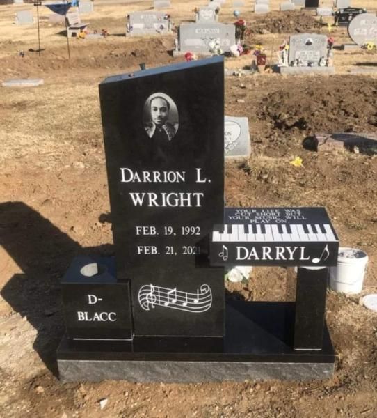 piano headstone