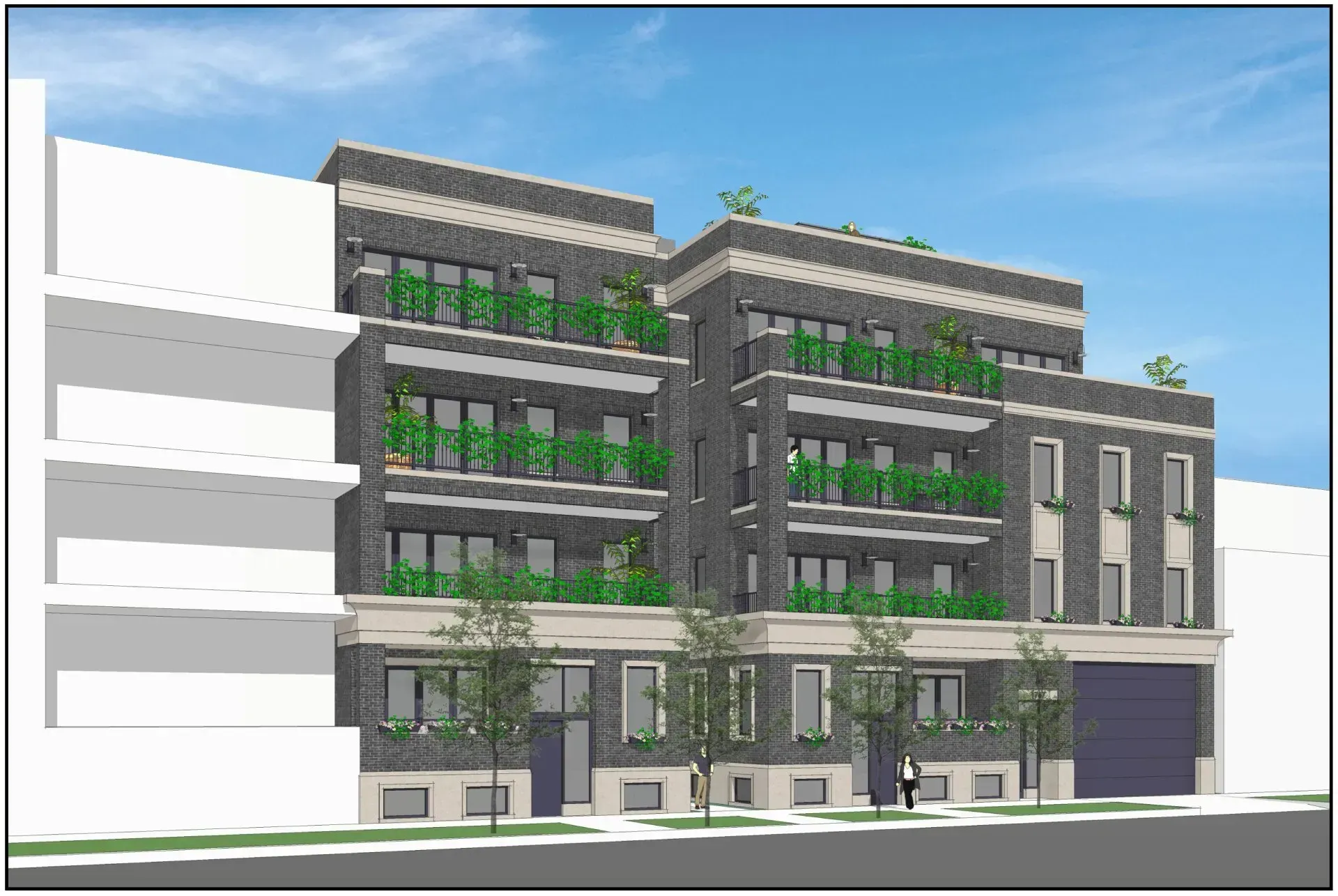 An artist 's impression of a large apartment building