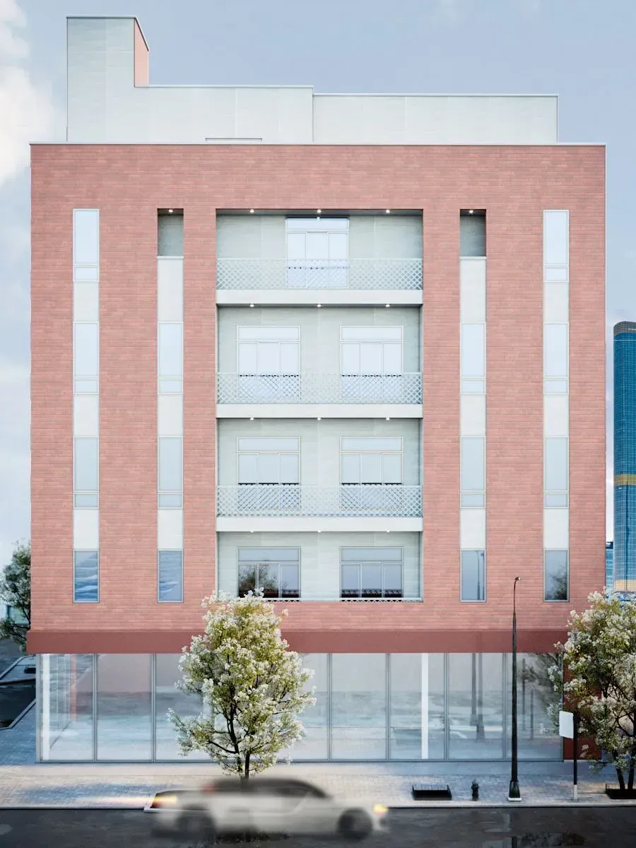A large brick building with a lot of windows