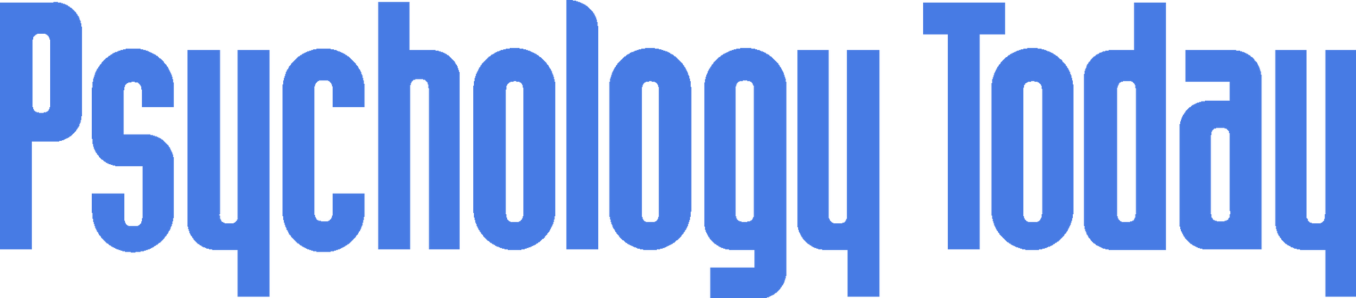 Blue “Psychology Today” logo text on a white background