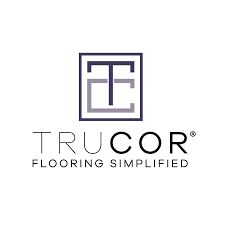 A logo for a company called trucor flooring simplified.