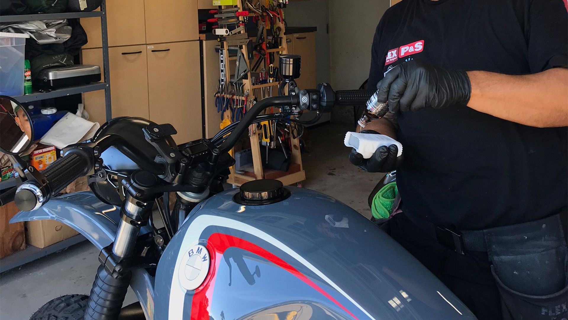 A group of men are posing for a picture in a room.