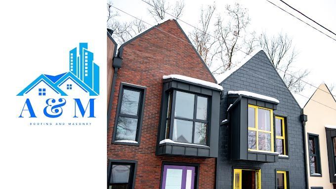 A picture of a brick building with a logo that says a & m