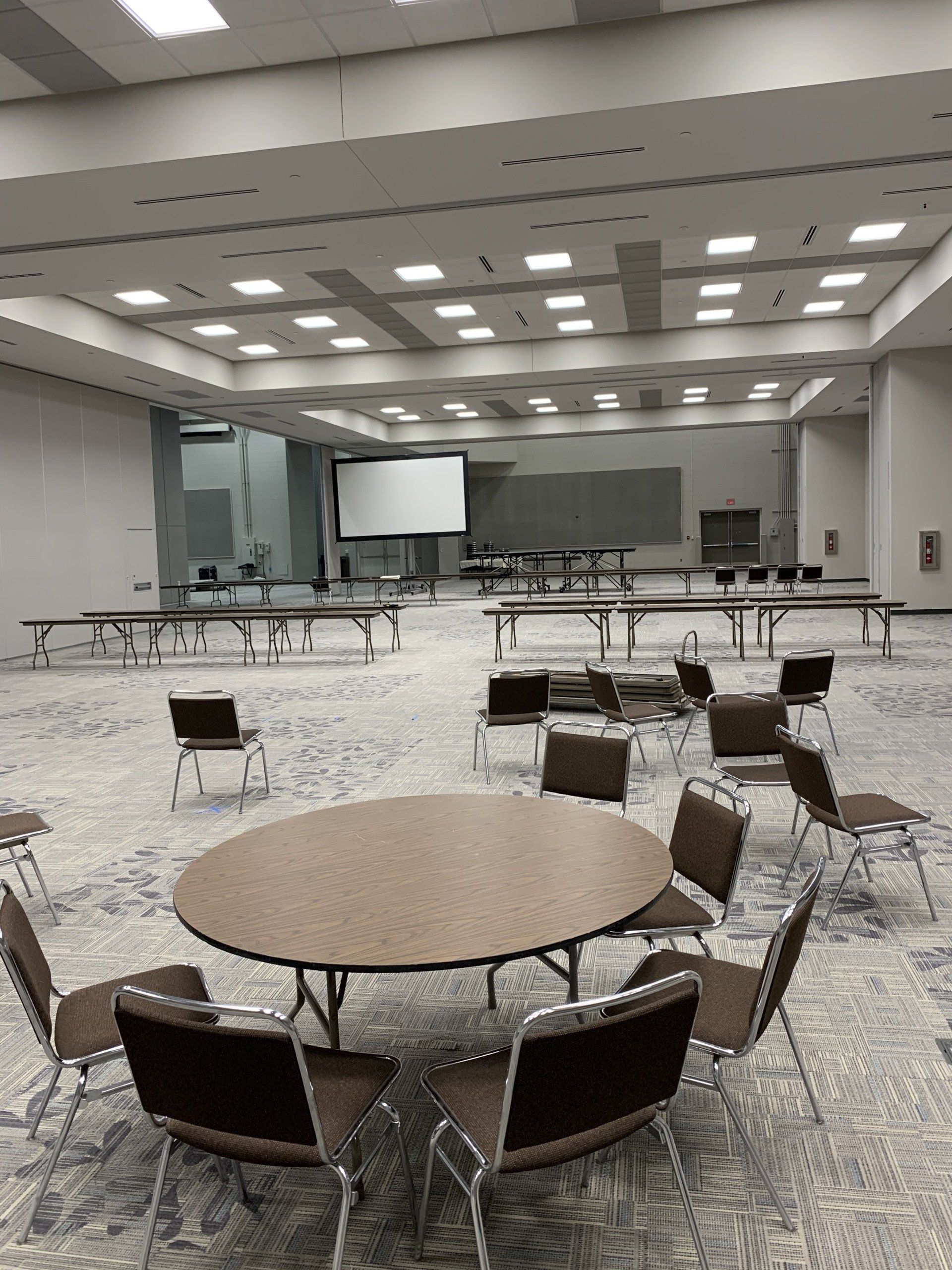 Tables and Chairs in Convention Center — Sioux City, IA — L&L Builders Co.