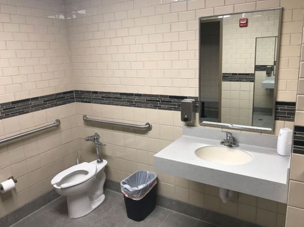 South Sioux City Fire Station Toilet Room — Sioux City, IA — L & L Builders Co.