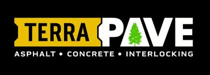 The logo for terra pave asphalt concrete interlocking