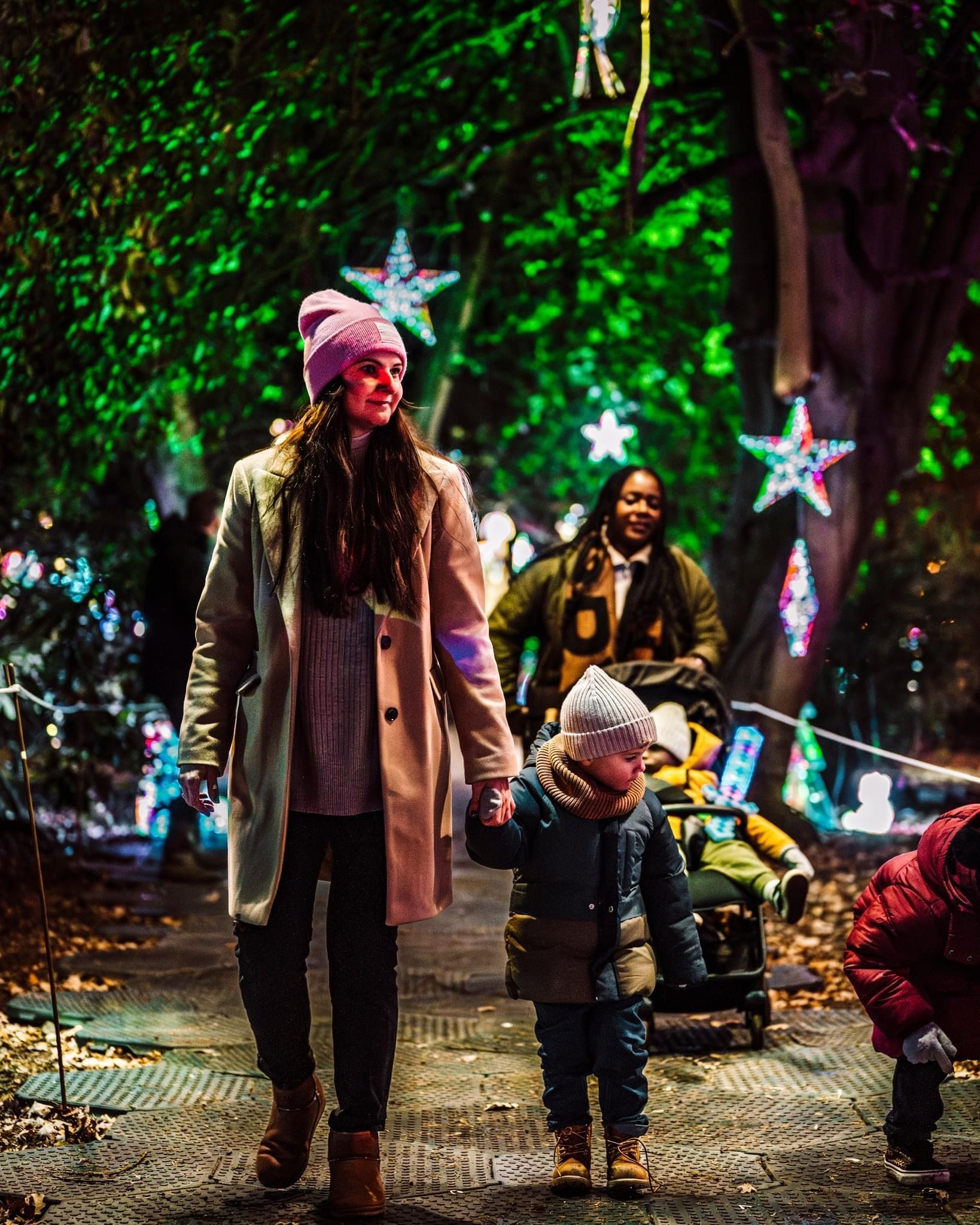 Pedestrian Flooring for winter light Trails and Christmas events