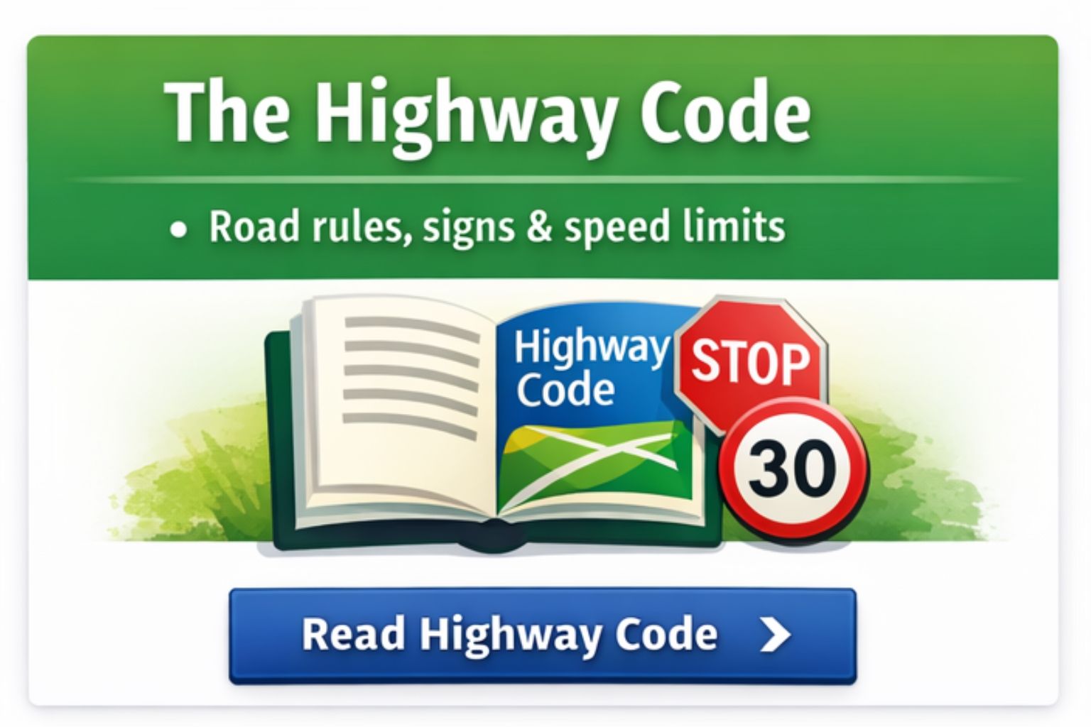 An open book labeled